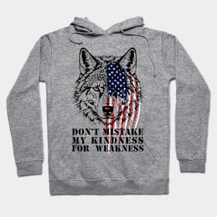 American Flag Wolf Hoodie